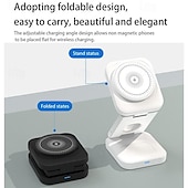 cheap Wireless Chargers-Wireless Charger 15 W Output Power Wireless Charging Station CE Certified Fast Wireless Charging MagSafe Universal For iPhone 14/13/12/11 Pro Max Universal Cellphone Gear Fit 2 R360 Apple Watch