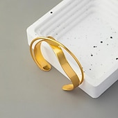 preiswerte Damenarmband-Damen Armreife Gold Messing Elegant