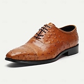 preiswerte Klassische Anzugschuhe-Herren Abendschuhe Abendschuhe Leder Italienisches vollnarbiges Rindsleder Komfortabel Rutschfest Schnürsenkel Schwarz Braun