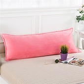 abordables Coussins tendances-Housse de coussin décorative de couleur unie, 1 pièce, taie d&#039;oreiller carrée douce, pour chambre à coucher, salon, canapé, chaise