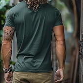 levne Vintage trička-Pánské Etno Bandana Print Tričko tričko 3D tisk Tričkový Košile prázdniny Geleneksel Oblečení na atletiku Outdoorové sporty Ležérní Turistika Tmavě zelená Léto Jaro Oblečení S M L XL XXL XXXL