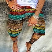 abordables Rétro Vintage &amp; Éthique-Homme Grille / Carreaux Formes Géométriques Maillots de bain Shorts de bain Shorts de Surf Taille Moyenne ancien Mode Designer Occasionnel Quotidien Fête Avec Poches Cordon de serrage Taille Élastique