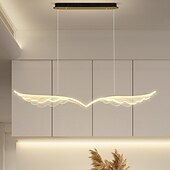economico Luci a sospensione-lampada a sospensione a led ali d&#039;angelo 1 luce 120 cm acrilico piuma elettrolitico artistico stile nordico caffè sala da pranzo 110-240 v solo dimmerabile con telecomando