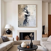 preiswerte Abstrakte Gemälde-handgemalte abstrakte Dame gerahmte Frau Malerei handgemalte Liebhaber Ölgemälde Dame Tänzerin Malerei Wand Kunst Frau Gesicht Leinwand Kunst gesichtslose Porträt Malerei Liebhaber Dekor Ölgemälde