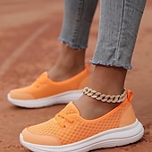 preiswerte Damen-Sneaker-Leichte, atmungsaktive Wanderschuhe für Damen – Slip-On-Mesh-Sneaker zum Laufen und für die Freizeit