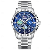 economico Orologi al quarzo-Da uomo Orologio al quarzo Di tendenza Lavoro Orologio da polso Visualizzazione delle fasi lunari Luminoso Calendario Impermeabile Acciaio Guarda
