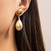 abordables Pendientes-Mujer Pendients de aro Pera Gota Precioso Moda Importante Chapado en Oro Aretes Joyas # 1 / # 2 / # 3 Para Boda Fiesta 1 Par
