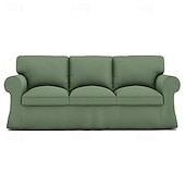 baratos Cobertura de Sofa-Capa para Sofá de 3 Lugares Capa de Sofá de Algodão com 3 Capas de Almofada e 3 Capas de Encosto Capa Ektorp Lavável Protetor de Móveis