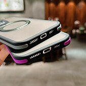cheap iPhone Cases-Phone Case For iPhone 16 iPhone 15 Pro Max Plus iPhone 14 13 12 11 Pro Max Plus Back Cover With Magsafe with Stand Holder Support Wireless Charging Matte Frosted Retro TPU PC Metal