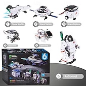 voordelige Autohangers &amp; Ornamenten-6-in-1 robot op zonne-energie kit speelgoed cadeaus voor kinderen 8 9 10 11 12 13 jaar oud educatief gebouw wetenschappelijk experiment set verjaardag voor kinderen jongens meisjes halloween kerst en