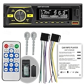 お買い得  車用Bluetoothキット/ハンズフリー-カーシステム シングル MP3 プレーヤー 内蔵 USB 1.5A 充電カード リーダー AUX FM ラジオ 音声アシスタント オートステレオ