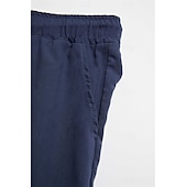 baratos Feriado-Homens Calção Shorts de linho Shorts de verão Shorts de praia Calças Capri Bolsos Com Cordão Cintura elástica Tecido Conforto Respirável Ao ar livre Diário Para Noite Moda Roupa de rua Preto Branco