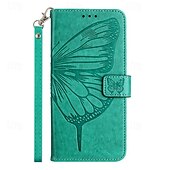 economico Cover per iPhone-telefono Custodia Per iPhone16 iPhone 15 Pro Max Plus iPhone 14 13 12 11 Pro Max Plus Mini SE Per retro Con supporto A calamita con cinturino da polso Farfalla Retrò TPU pelle sintetica