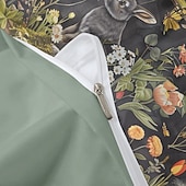 cheap Duvet Cover Sets-Retro Rainforest Rabbit Duvet Cover Set 2-piece Set 3-piece Set Lightweight Soft Short Plush Set Thick Feather Square Bed
