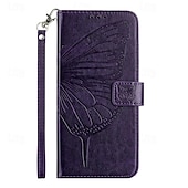economico Cover per iPhone-telefono Custodia Per iPhone16 iPhone 15 Pro Max Plus iPhone 14 13 12 11 Pro Max Plus Mini SE Per retro Con supporto A calamita con cinturino da polso Farfalla Retrò TPU pelle sintetica