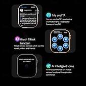 billige Smartarmbånd-696 HK9MINI Smartklokke 1.75 tommers Smart armbånd Smartwatch blåtann Skritteller Samtalepåminnelse Søvnmonitor Kompatibel med Android iOS Dame Herre Håndfri bruk Meldingspåminnelse IP 67 36mm urkasse