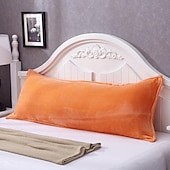 abordables Coussins tendances-Housse de coussin décorative de couleur unie, 1 pièce, taie d&#039;oreiller carrée douce, pour chambre à coucher, salon, canapé, chaise