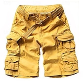 tanie Klasyczny-Męskie Spodenki Taktyczne Spodenki cargo Szorty Guziki Multi Pocket Równina Zdatny do noszenia Krótki Na zewnątrz Codzienny Wyjściowe Moda Klasyczny Zieleń wojskowa Żółty kamuflaż