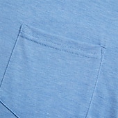 olcso Alkalmi Henley póló-Férfi Henley ing Tee Top Sima Henley Utca Vakáció Rövid ujjú Gomb Zseb Ruházat Divat Dizájn Alap