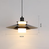 economico Luci a sospensione-lampada a sospensione a led isola della cucina lampada a sospensione acrilico 1 luce 35/40cm design singolo metallo finiture verniciate moderna camera da letto in stile nordico sala da pranzo 110-240v