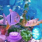 olcso Víz alatti lámpák-merülő led medence lámpa, rgb színváltó 13 led mágneses - vezeték nélküli távirányító, vízálló medence, akvárium, fürdőkád dekoráció, bulik, nyaralás, kerti szökőkút