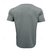 cheap Basic T shirts-Men's T Shirt Tee Short Sleeve Shirt Tee Top Short Sleeve V Neck Spring &amp; Summer Plain Fashion Designer Basic Front Pocket Vacation Street Going out Black White Blue Top Tee for Men