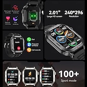 お買い得  スマートウォッチ-696 ZW66 スマートウォッチ 2.01 インチ スマート·ウォッチ ブルートゥース ECG + PPG 歩数計 着信通知 と互換性があります Android iOS 女性 男性 ハンドフリーコール メッセージ受信通知 IP 67 46mmの時計ケース