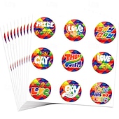 olcso Pride felvonulás dec-szivárvány fesztivál büszkeség hónap elvtársak 180db ajándék levél pecsét matricák dekoratív kellékek parti kellékek
