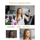cheap Decorative Lights-Selfie Light, Phone Light with 3 Lighting Modes/5 Brightness Levels, Portable Phone Ring Light for Makeup, Live Stream, Rechargeable Clip Video Light for iPad/Camera/Laptop