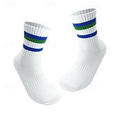 cheap Men&#039;s Socks-Men&#039;s 2 Pack Multi Packs Socks Crew Socks Running Socks Casual Socks Black White Color Rainbow Sports &amp; Outdoor Daily Vacation Basic Medium Spring Fall Fashion Casual