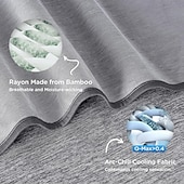 baratos Coleção de elite-cobertor de resfriamento de verão, cobertor de resfriamento confortável e respirável, cobertor macio para escritório em casa, roupa de cama confortável, acessórios de quarto presente para o verão, presentes para homens 82% viscose derivada de bambu