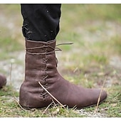 levne obuv-Vinobraní Středověké Renesanční Boty Ploché jazzové boty Turn Shoes Pirát Viking Ranger Lukostřelba Jednobarevné Pánské Unisex Keltské Pirát Fantazie předvečer Všech svatých Karneval Výkon LARP Ren