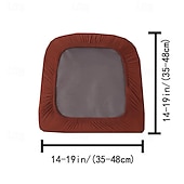 abordables Sr. y Sra. Boda-4 piezas/6 piezas de color sólido cepillado de alta elasticidad funda de silla simple suave y cómoda funda de asiento de silla a prueba de polvo y resistente a la suciedad adecuada para silla de