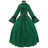 cheap Dresses-Rococo 18th Century Cocktail Dress Dress Cosplay Costume Lady Geometric Ball Gown Fancy Dress Women&#039;s Royal Halloween Carnival Masquerade Party / Evening Prom Carnival of Venice Adults&#039; Dress All
