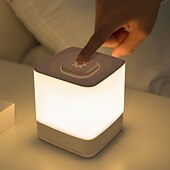 levne Dekor a noční světla-1ks USB dobíjecí LED dotyková noční lampa, noční světlo s velkokapacitní baterií, měkká oční pečující lampa pro kojeníf, pomůcka ke spánku, noční stmívatelné teplé noční světlo