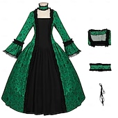 cheap Dresses-Rococo 18th Century Cocktail Dress Dress Cosplay Costume Lady Geometric Ball Gown Fancy Dress Women&#039;s Royal Halloween Carnival Masquerade Party / Evening Prom Carnival of Venice Adults&#039; Dress All