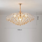 economico Modello sputnik-lampadario a led 42/50/60/80/100 cm 5/8/10/12/15 lampadina non inclusa finitura elettrolitica cristallo metallo stile moderno contemporaneo camera da letto sala da pranzo mini sospensione 110-240 v