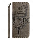 economico Cover per iPhone-telefono Custodia Per iPhone16 iPhone 15 Pro Max Plus iPhone 14 13 12 11 Pro Max Plus Mini SE Per retro Con supporto A calamita con cinturino da polso Farfalla Retrò TPU pelle sintetica