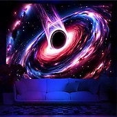Χαμηλού Κόστους Μαύρισμα ταπετσαρία-blacklight ταπετσαρία uv αντιδραστική λάμψη στη σκοτεινή λάμψη πάρτι νέον διαστημικό σύμπαν φύση ψυχεδελική trippy ομιχλώδης κρεμαστή ταπισερί τοίχου τοιχογραφία για κρεβατοκάμαρα σαλονιού