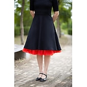 cheap Petticoat-Princess Lolita 1950s Knee Length Petticoat Hoop Skirt Tutu Under Skirt Solid Colored Women&#039;s Bachelorette Party Petticoat
