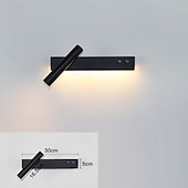 economico Luci da parete-applique da parete a led applique da parete regolabili per interni con interruttore lampade per apparecchi di illuminazione illuminazione da parete bianca calda per camera da letto studio ufficio