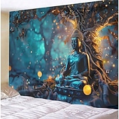 ieftine tapiserie boho-Boho Buddha arborele vieții tapiserie agățată artă de perete sacru tapiserie mare murală decor fotografie fundal pătură perdea acasă dormitor living decor