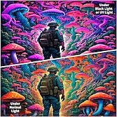 Недорогие Черные гобелены-черный гобелен, реагирующий на ультрафиолет, светящийся в темноте, светящийся на вечеринке, неоновый, диджейский дракон, психоделический, триповый, туманный, подвесной гобелен, настенное искусство,