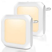 billiga plug-in nattlampa-2 st plug-in nattljus skymningssensor dimbar varmvit trådlös skåplampa eu us uk för barn sovrum auto skymning till gryning sensor led nattlampa