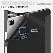 Недорогие чехол для iPad-Таблетка Чехлы панели Назначение Apple ipad 9th 8th 7th Generation 10.2 inch iPad Pro 12.9&#039;&#039; 5th iPad Air 3-й Портативные Держатель для карандашей Тройная подставка ТПУ Кожа PU
