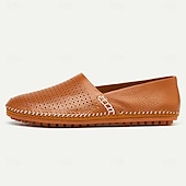 abordables Chaussures sans lacets &amp; mocassins-mocassins à enfiler en cuir perforé jaune pour hommes avec détails cousus à la main - chaussures de conduite décontractées et respirantes pour l&#039;été