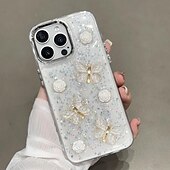 levne Pouzdra pro iPhone-telefon Carcasă Pro iPhone 16 iPhone 15 Pro Max Plus iPhone 14 13 12 Pro Max Plus Zadní kryt Průsvitný Bling Glitter Lesklé Nárazuvzdorné Motýl PC