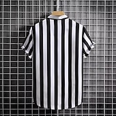 economico camicia da uomo con bottoni-Per uomo Camicia Camicia con colletto cinese Camicia con colletto alla coreana Camicia Estiva Camicia casual Camicia da Spiaggia Nero Manica Corta A righe Colletto alla coreana Vacanza Camicia