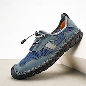cheap Casual Lace-Up Shoes-Men's Faux Leather Green Outdoor Water Shoes, Breathable Quick-Dry Sports Footwear for Hiking, Beach and Summer Adventures