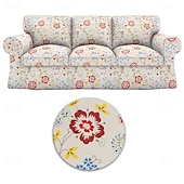 baratos Cobertura de Sofa-Capa de Sofá 100% Algodão Floral Almofadada